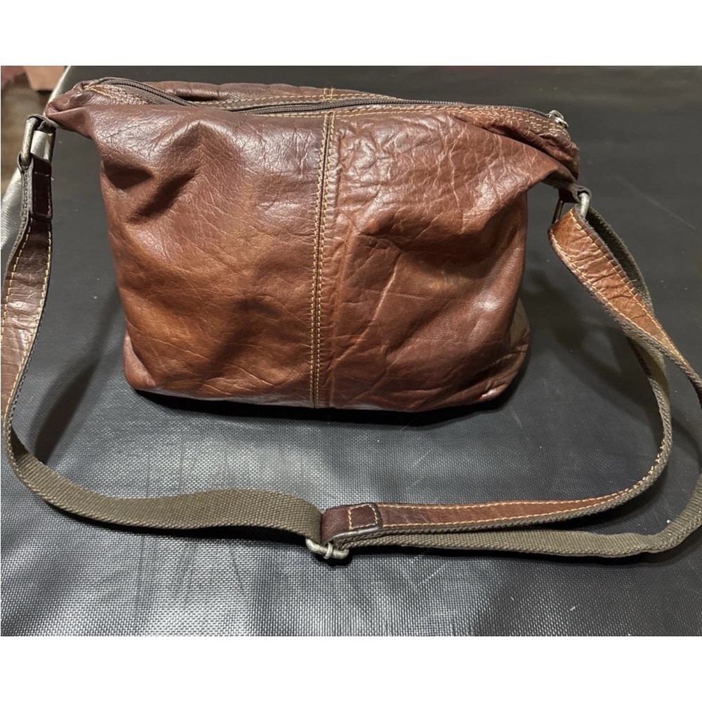 Jack Georges Brown Leather Crossbody Bag - Picture 9 of 9